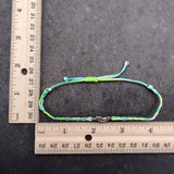 Sea Turtle Bracelet Braided Cord Teal Lime Green White (approx. 5-7+ inches AROUND) Aqua Green White String Sea Turtle Bracelet to gift!