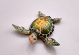 Green Sea Turtle Figurine Painted Resin (1 turtle approx. 4 inches long) Green Painted Resin Sea Turtle Figure for coastal home décor!