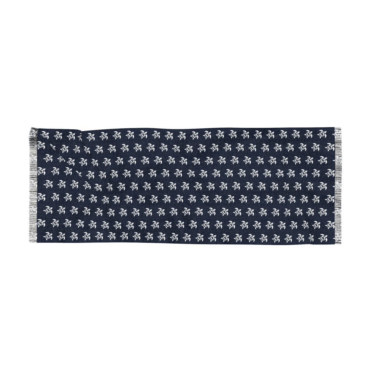 Navy and White Sea Turtles Light Scarf