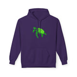 Bright Green Color Block Sea Turtle Hoodie - Comfy Sweatshirt - 4 Colors