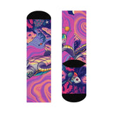 Psycedilic Sea Turtle Cushioned Crew Socks