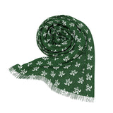 Green and White Sea Turtles Light Scarf