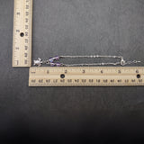 Sea Turtle Anklet Purple Beads Silver Color (approx. 9+ inches AROUND) Cute Light Purple Sea Turtle Charm Anklet for any beachy outfit!