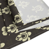 Dark Brown Sea Turtle and Floral Print Table Runner