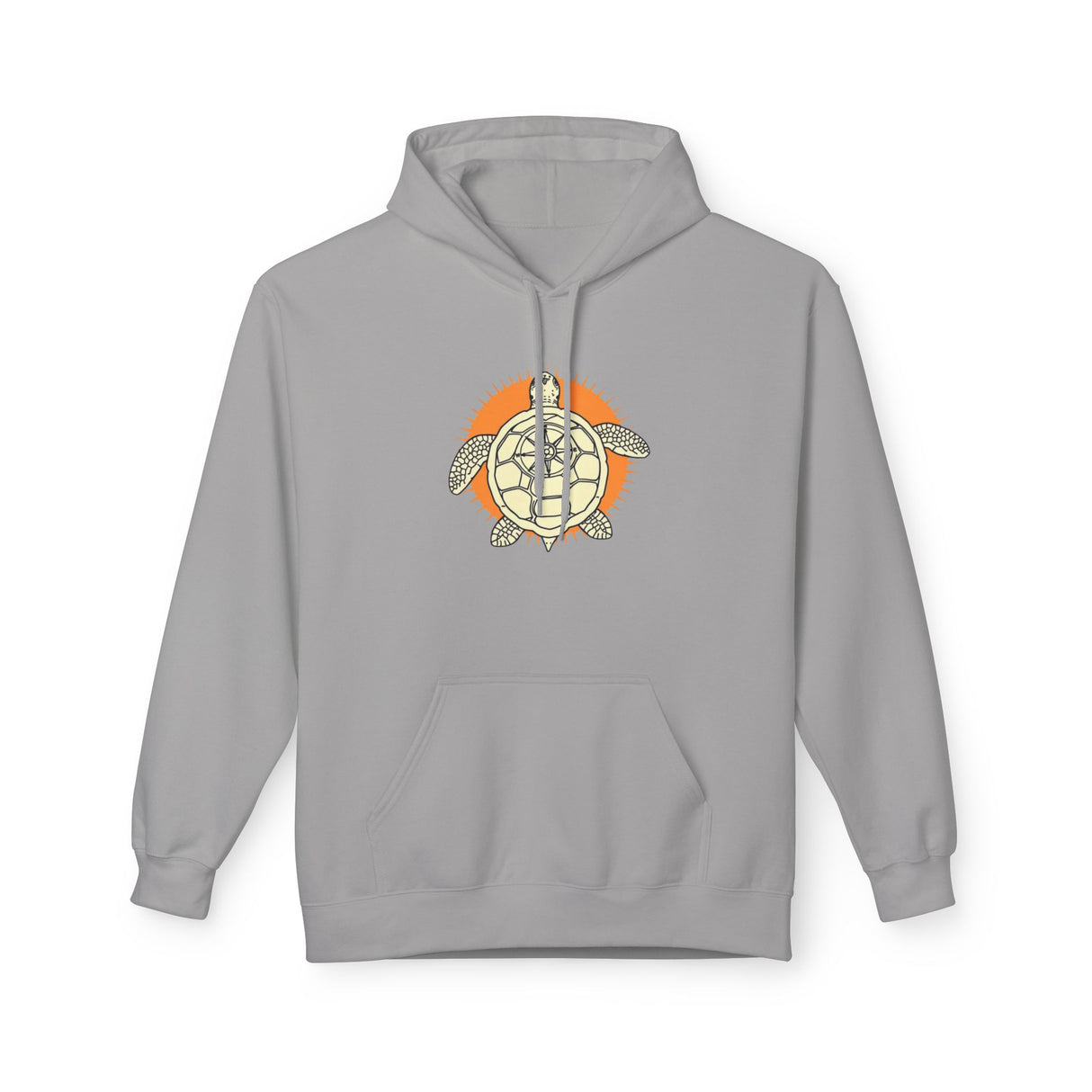 White and Orange Comic Book Art Sea Turtle Hoodie - 5 Colors