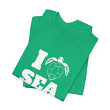 I Heart Sea Turtles White Ink Graphic Tee - 7 Colors