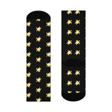 Black and Yellow Sea Turtle Cushioned Crew Socks