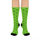 Apple Green Sea Turtle Cushioned Crew Socks