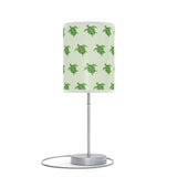 Green Sea Turtle Pattern Table Lamp, Nightstand Light, Sea Life Decor, Beach House Accent, Kid's Room Lighting