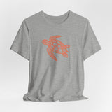 Orange Tribal Sea Turtle Graphic Tee - 6 Colors