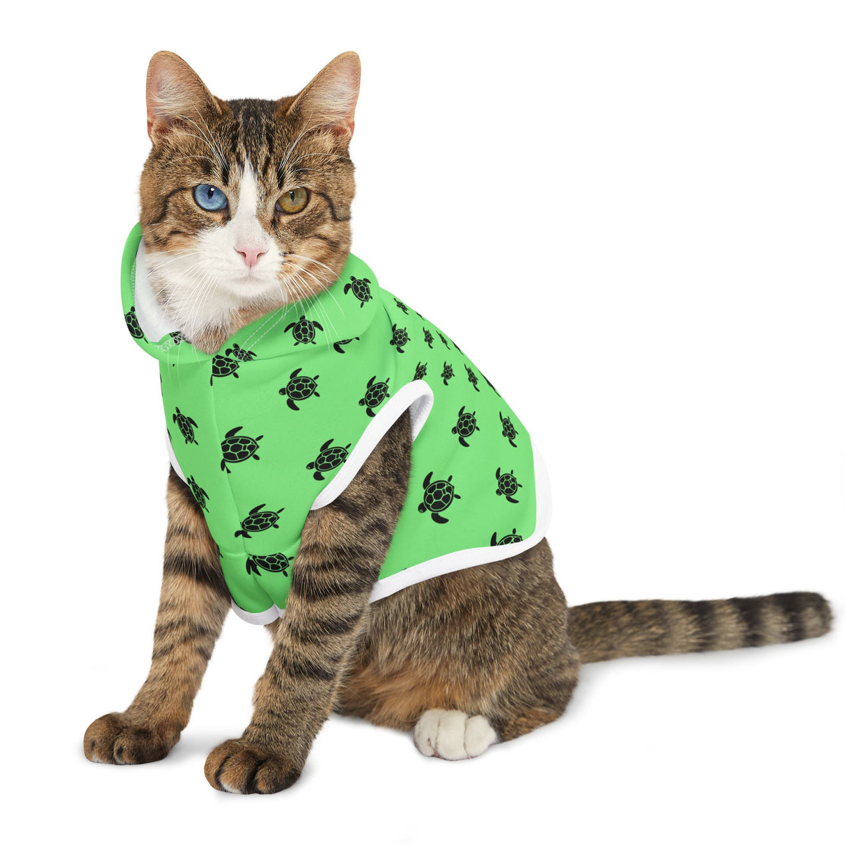 Green and Black Sea Turtle Pet Hoodie