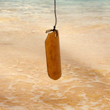 Painted Coconut Sea Turtle Bamboo Windchime Blue Dot (1 chime approx. 30 x 5 inches) Hanging Painted Sea Turtle Chime for patio decor!