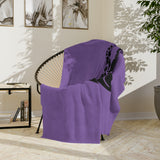 Purple and Black Sea Turtle Velveteen Microfiber Blanket - 3 Sizes