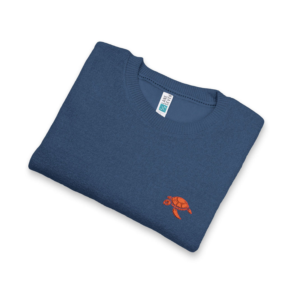 Unisex Orange Sea Turtle Embroidered Crewneck Sweatshirt - 4 colors