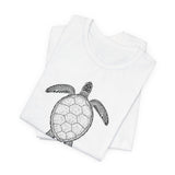 Intricate Black Ink Sea Turtle Graphic Tee - 7 Colors