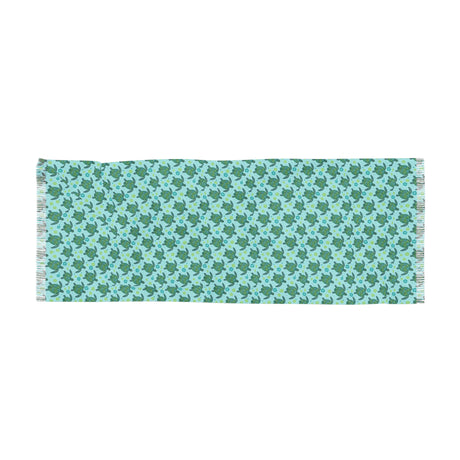 Light Blue and Green Sea Turtles Light Scarf