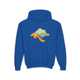 Youth Orange and Teal Sea Turtle Hoodie - 6 Colors