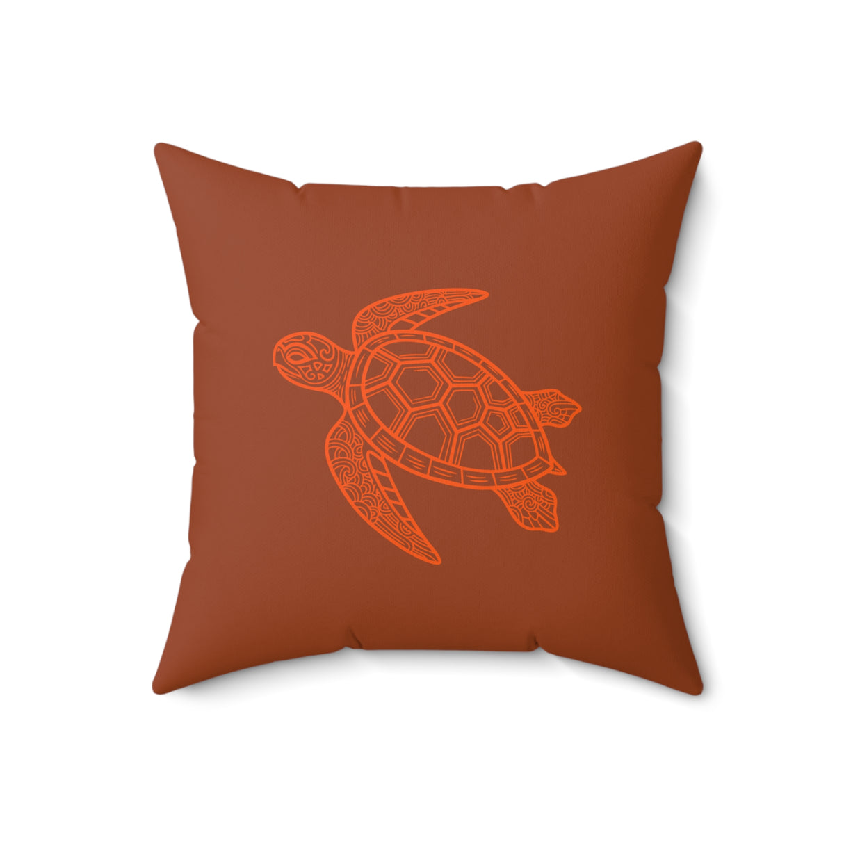 Oranges Tropical Sea Turtle Pillow, Faux Suede Pillow - 4 sizes