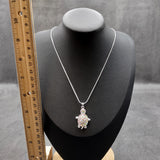 Multi Color Sea Turtle Necklace Rhinestone Pendant (approx. 16+ inches AROUND) Colorful Sea Turtle Jewelry a gift for ocean life enthusiast!