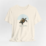 Water Color Print Sea Turtle Graphic Tee - 3 Colors