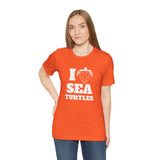 I Heart Sea Turtles White Ink Graphic Tee - 7 Colors