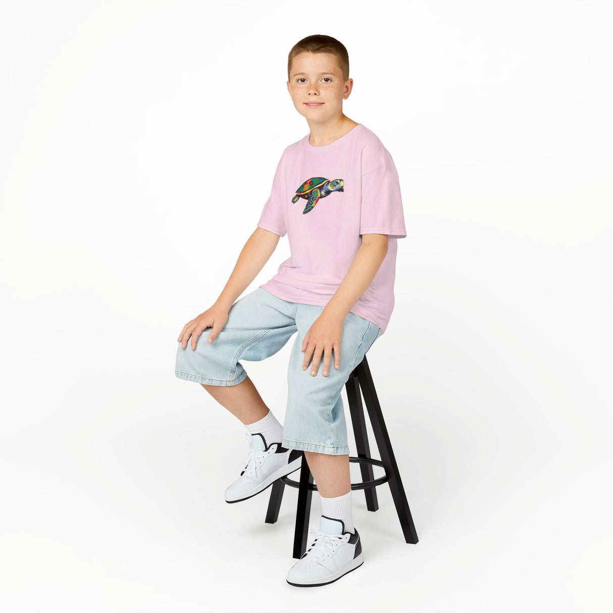 Kids Cute Paint Splat Sea Turtle Tee - 6 colors