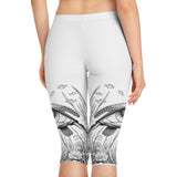 Black and White Sea Turtle Capri Leggings