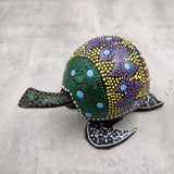 Painted Coconut Sea Turtle Bobblehead Handmade Purple Dot (1 sea turtle approx. 6.5 inches) Painted Coconut Sea Turtle for home décor!