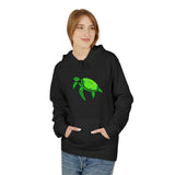 Bright Green Color Block Sea Turtle Hoodie - Comfy Sweatshirt - 4 Colors