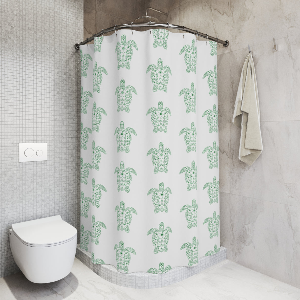 Fun Sea Turtle Shower Curtains - Coastal Bathroom Decor
