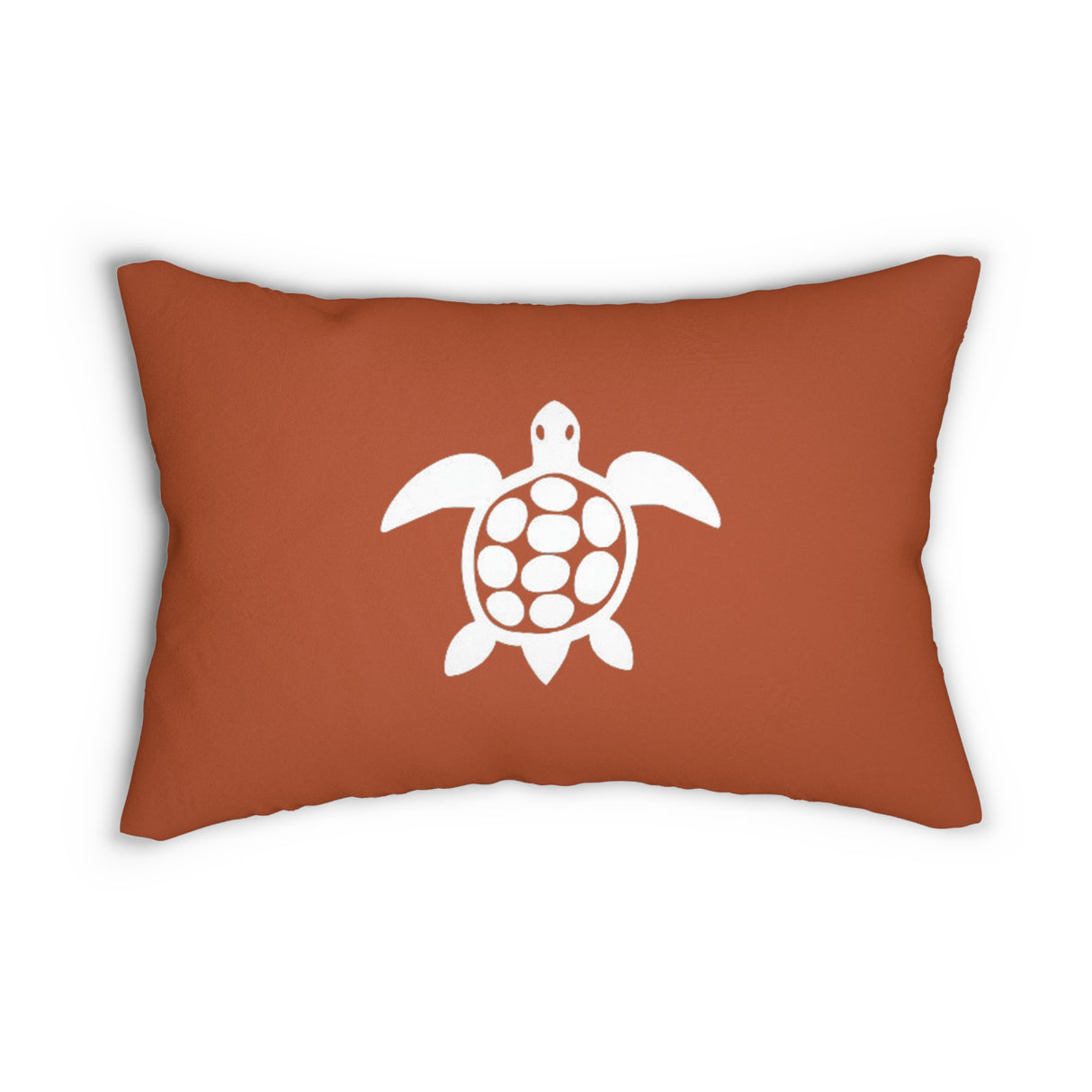 Burnt Orange Sea Turtle Lumbar Pillow
