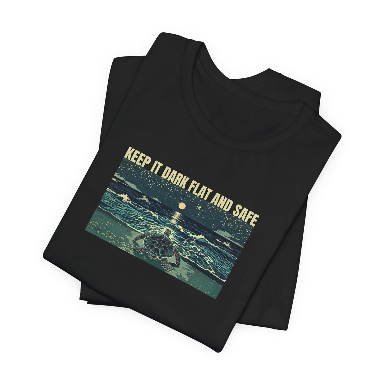 Keep It Dark Flat Safe Ink Art Sea Turtle Tee - 5 Colors Dark