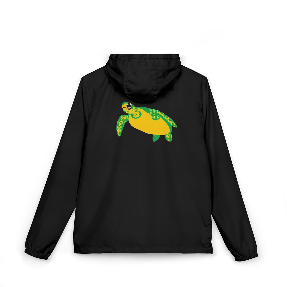 Colorful Halftone Sea Turtle Icon Unisex Full-Zip Windbreaker Jacket - 3 colors