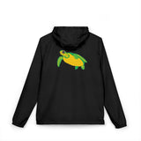 Colorful Halftone Sea Turtle Icon Unisex Full-Zip Windbreaker Jacket - 3 colors
