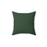 Dark Green Tiki Art Sea Turtle Faux Suede Pillow - 4 sizes