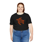 Orange Tribal Sea Turtle Graphic Tee - 6 Colors