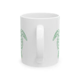Tropical Green Sea Turtle Design Mug