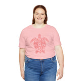 Red Tropical Flower Sea Turtle Graphic Tee - 5 Colors