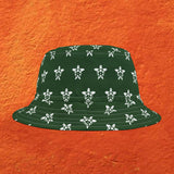 Green and White Print Sea Turtle Pattern Bucket Hats - Large Sizes Available