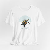 Water Color Print Sea Turtle Graphic Tee - 3 Colors