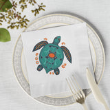 Blue Boho Tropical SeaTurtle-Themed Cocktail Napkins
