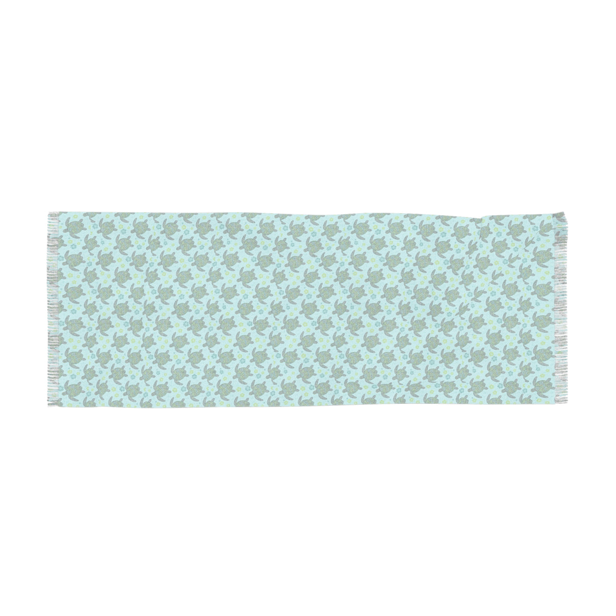 Light Blue and Green Sea Turtles Light Scarf