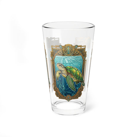 Art Deco Sea Turtle 16oz Drinkware