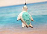 Hanging Wooden Green Turtle Bamboo Wind Chime (1 Chime approx. 33 x 4 inches) Turtle Bamboo Windchime brings beachside charm to any home!