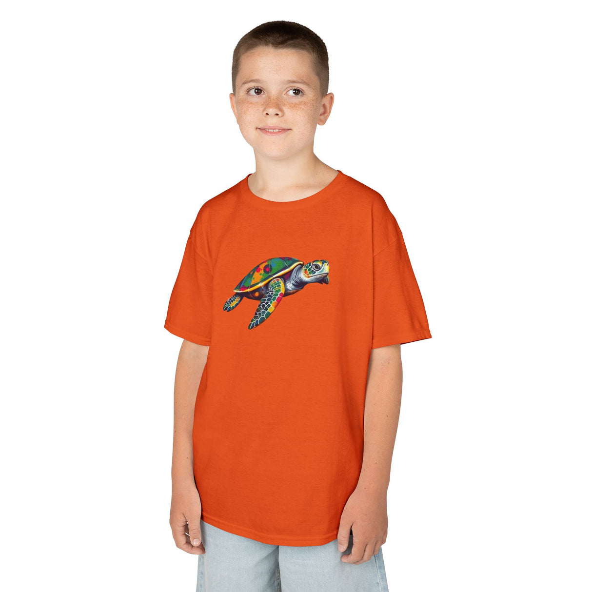 Kids Cute Paint Splat Sea Turtle Tee - 6 colors