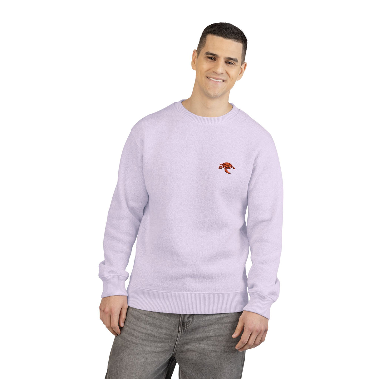 Unisex Orange Sea Turtle Embroidered Crewneck Sweatshirt - 4 colors