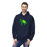 Bright Green Color Block Sea Turtle Hoodie - Comfy Sweatshirt - 4 Colors
