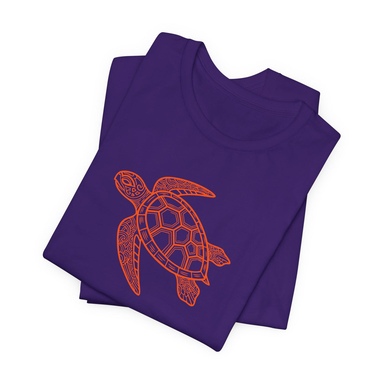 Orange Tribal Sea Turtle Graphic Tee - 6 Colors