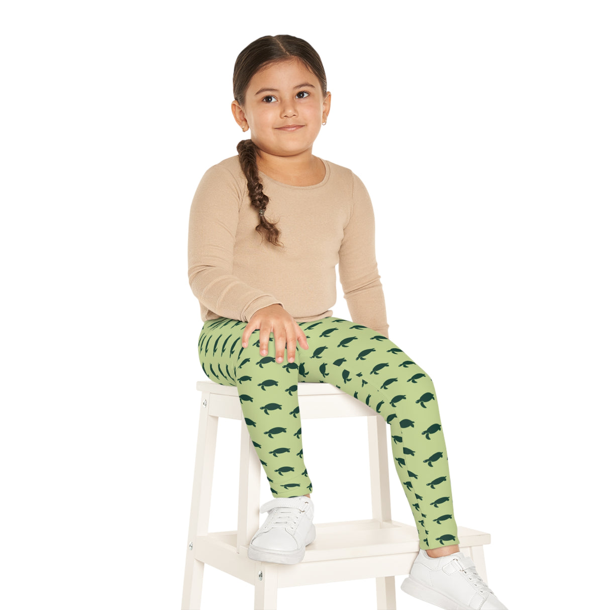 Cute Sea Turtle Kids Leggings - Comfortable, Fun Clothing for Playtime, Gifts for Birthdays, Christmas, Everyday Wear, Toddler Fashion