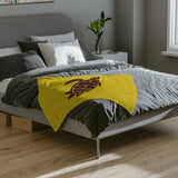 Brown and Gold Sea Turtle -Themed Velveteen Microfiber Blanket - 3 Sizes